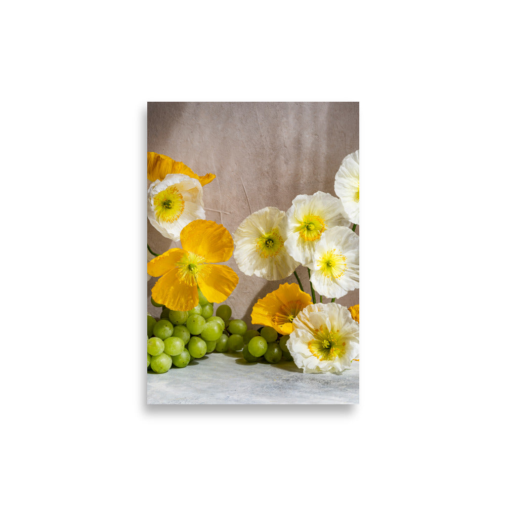 Poppies and grapes - Print