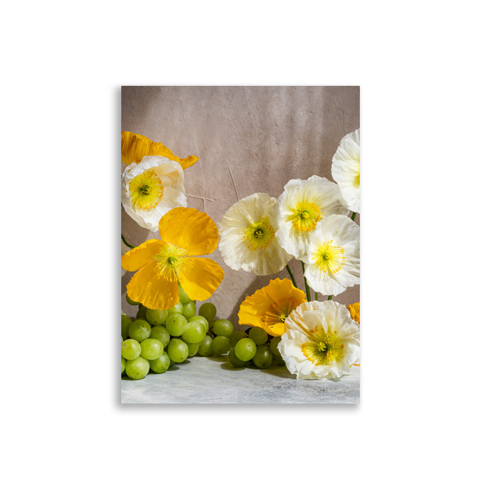 Poppies and grapes - Print