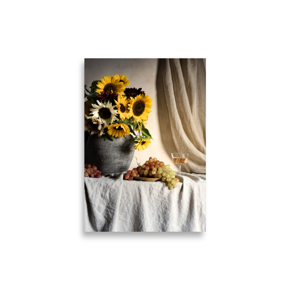 Sunflowers and grapes - Print