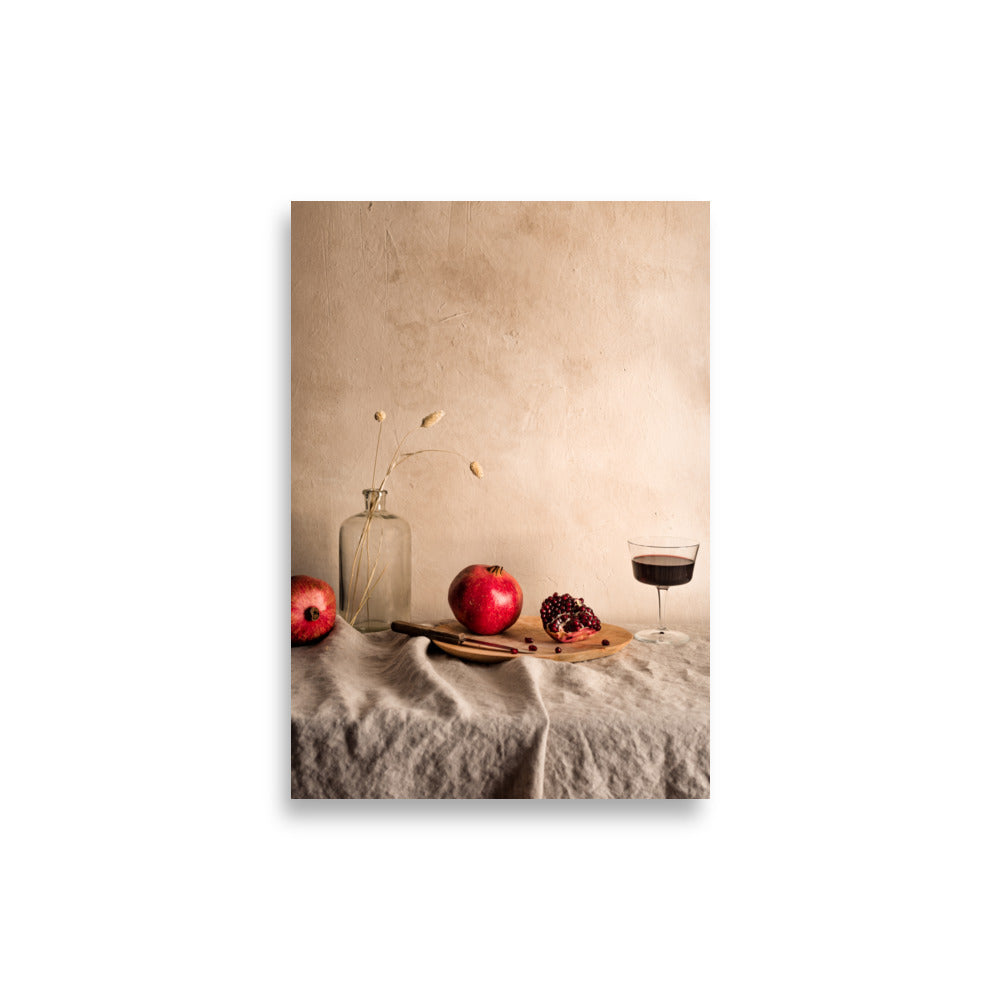 Still life with wine - Print