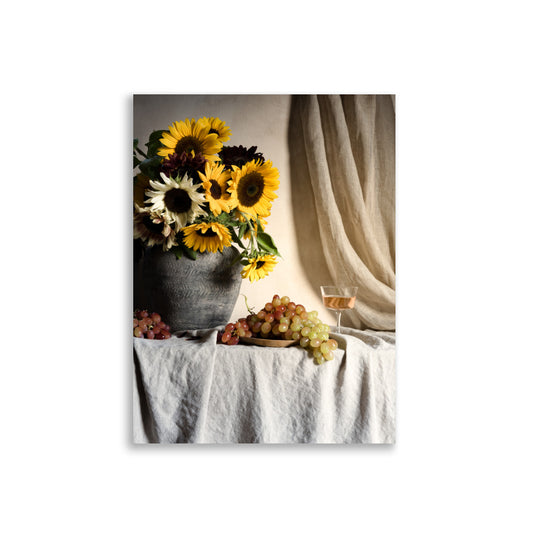 Sunflowers and grapes - Print