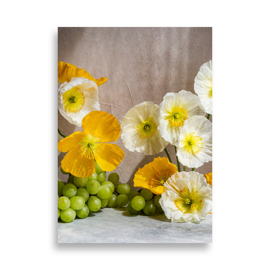 Poppies and grapes - Print