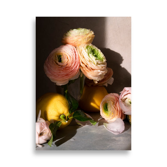 Ranunculus and lemons - Print